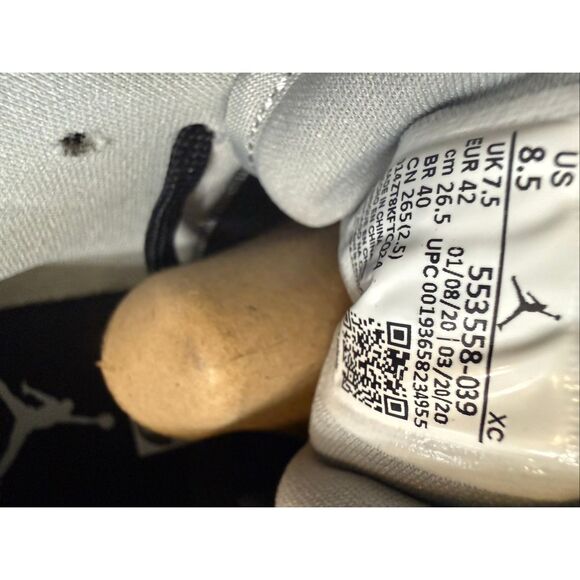 Nike Men's Air Jordan 1 Low Lace-up Sneakers Light Smoke Grey Size 8.5 NWOT - Picture 11 of 15